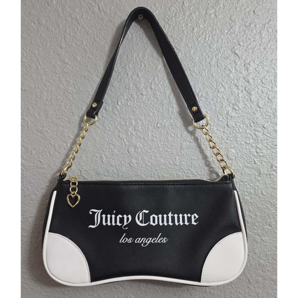 Juicy Couture Fashionista Sports Shoulder Bag Black/White